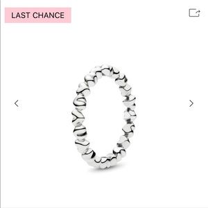 PANDORA forever live stackable heart ring